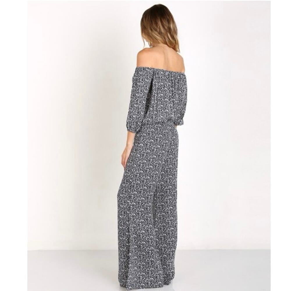 FAITHFUL THE BRAND Women's Size Small Urban Jumpsuit Flare Leg Winter Tales Navy - Picture 5 of 16
